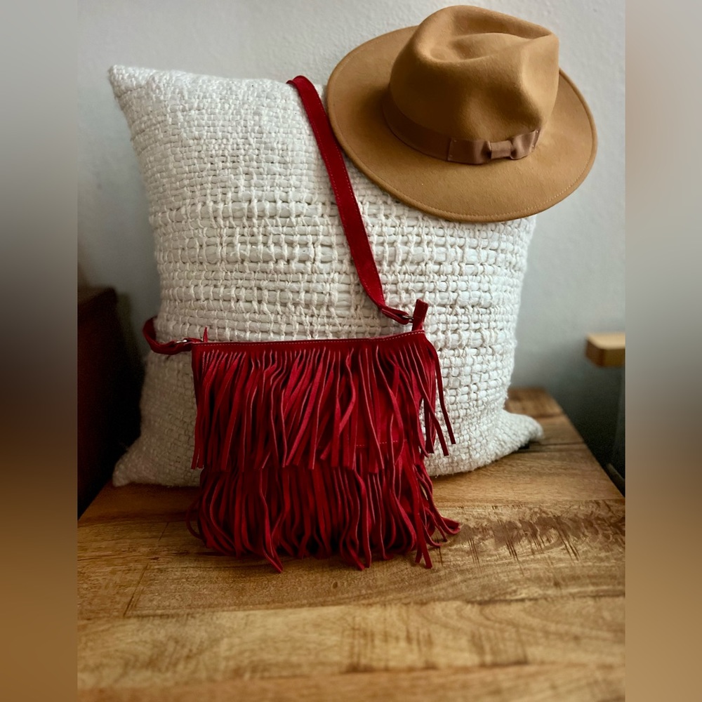 NEW Fringe purse in Red